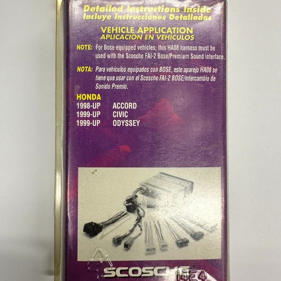 Scosche Honda Power Speaker Connector HA08 1998-Up - Picture 2 of 5